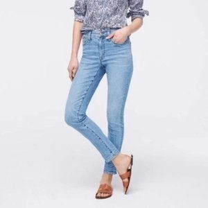 J. Crew 9" High Rise Toothpick Light Wash Jeans | Size 29 | EUC